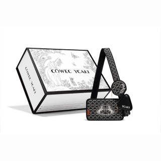 COWEC YCAKI Fabric Shoulder Bag, Crossbody Bag Mini Unisex Black