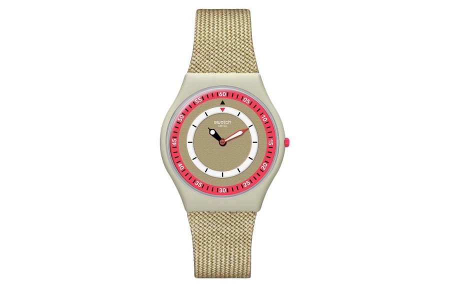 SWATCH Women's 34mm Beige Watch SS09T102