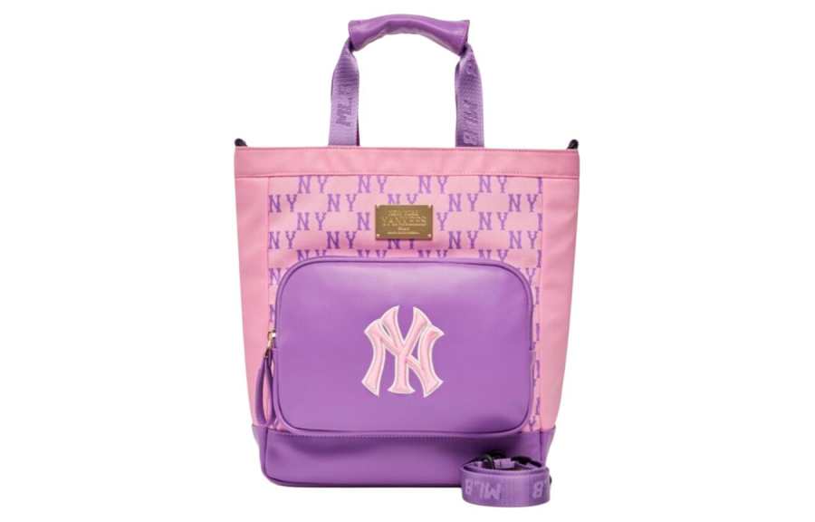 MLB New York Yankees Polyester Tote Bag, Shopping Bag, Crossbody Bag, One Shoulder Handbag Regular Kids' Pink