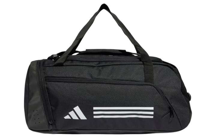 Adidas Adidas Essential Recycled Material Polyester Handbag Gym Bag Medium Unisex Black & White