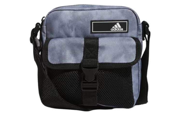 Adidas Adidas Recycled Polyester Shoulder Bag, Crossbody Bag Unisex Gray & Black & Semi Impact Orange