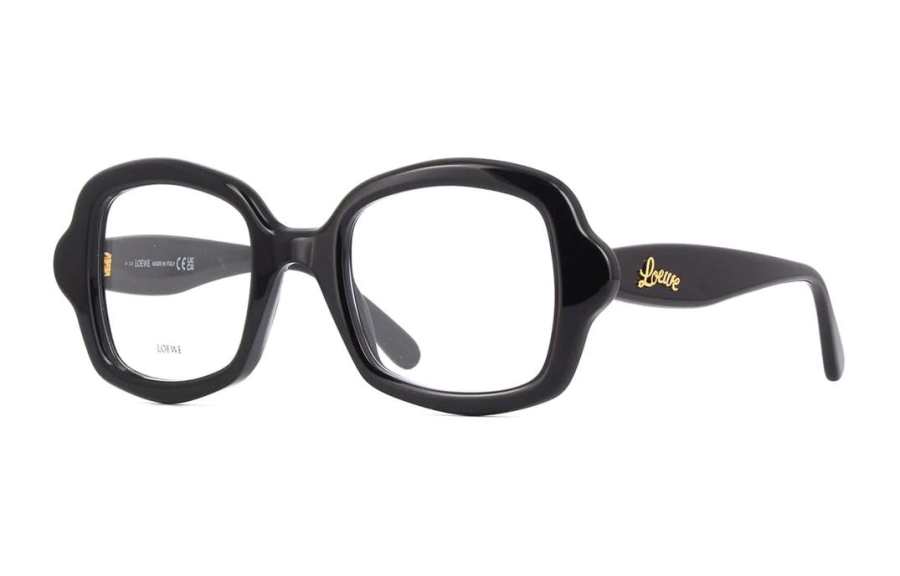 LOEWE LOEWE Acetate Square Eyeglass Frames Unisex Black