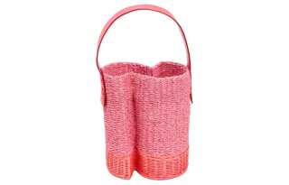 Sacai Rattan Handbag Small Women's Pink
