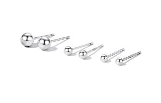 MCK 999 Fine Silver Stud Earrings Women's