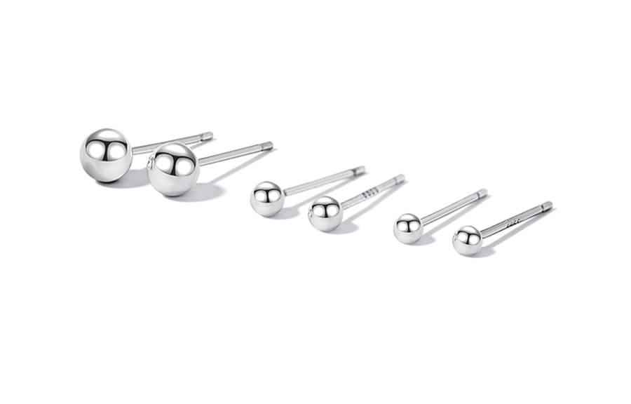 MCK 999 Fine Silver Stud Earrings Women's