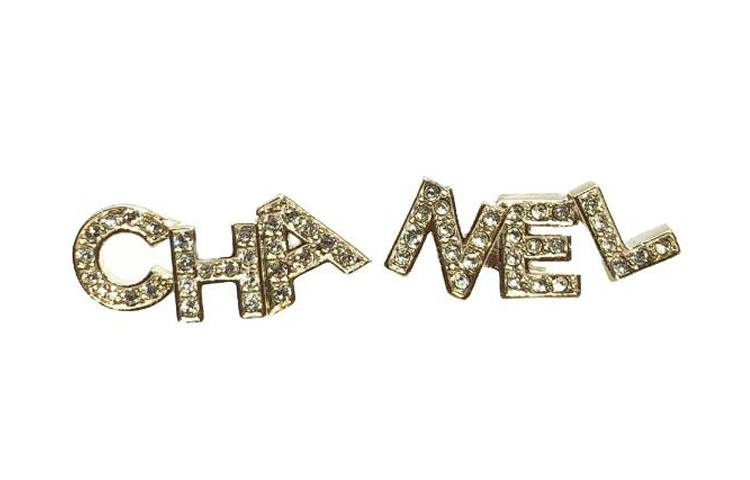 CHANEL CHANEL Crystal Pearl Signature Stud Earrings