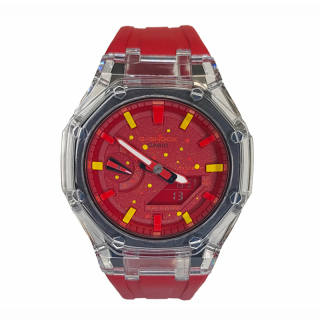 CASIO Men Liquid Crystal/Analog Dual Display Series Red Watch