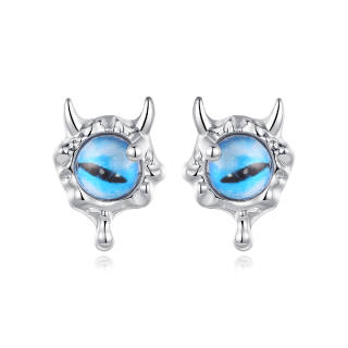 GUDS GAVE 925 Sterling Silver Alloy Resin Stud Earrings Women's