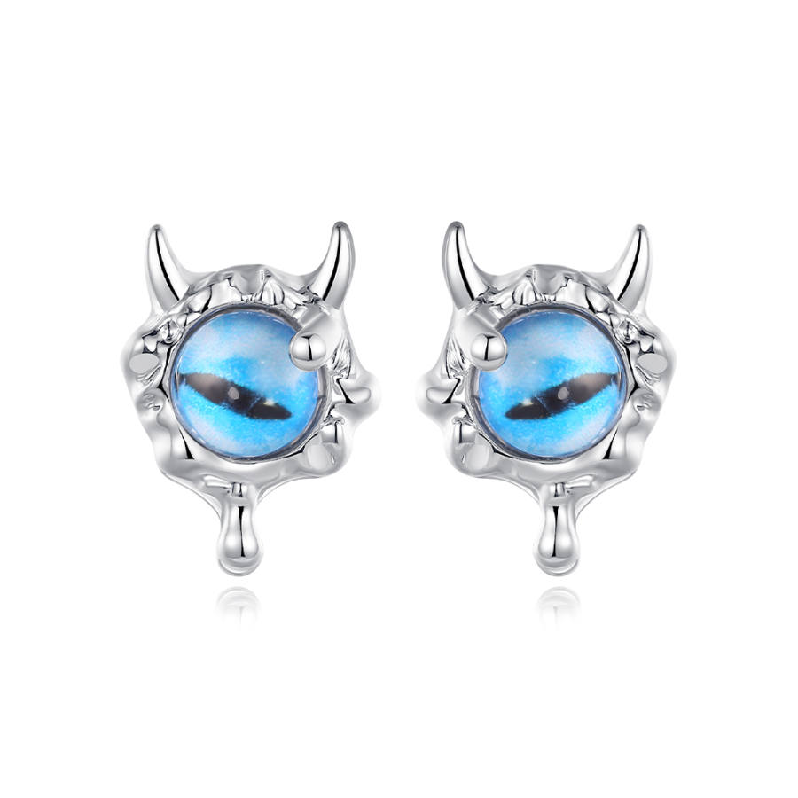 GUDS GAVE 925 Sterling Silver Alloy Resin Stud Earrings Women's