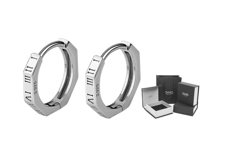 OWO OWO 925 Sterling Silver Stud Earrings Unisex