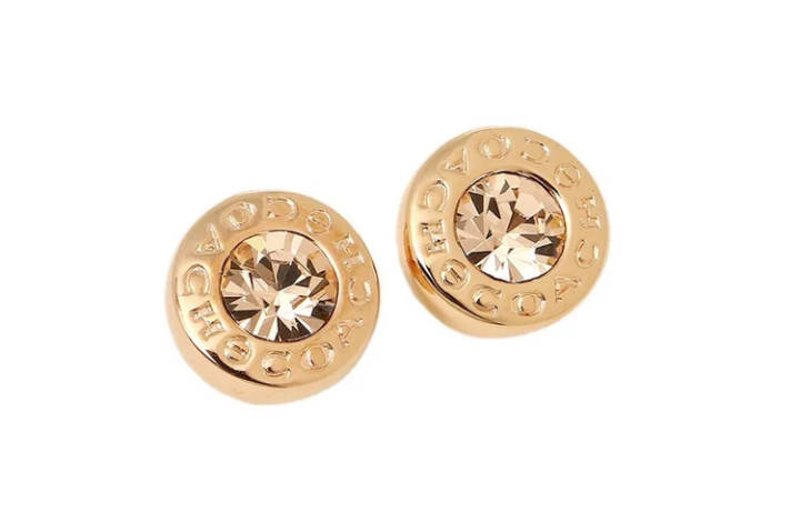 COACH COACH Brass Stud Earrings Women's