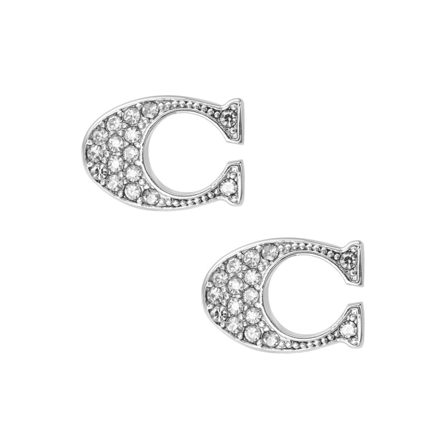 COACH COACH Alloy Stud Earrings Women's Silver