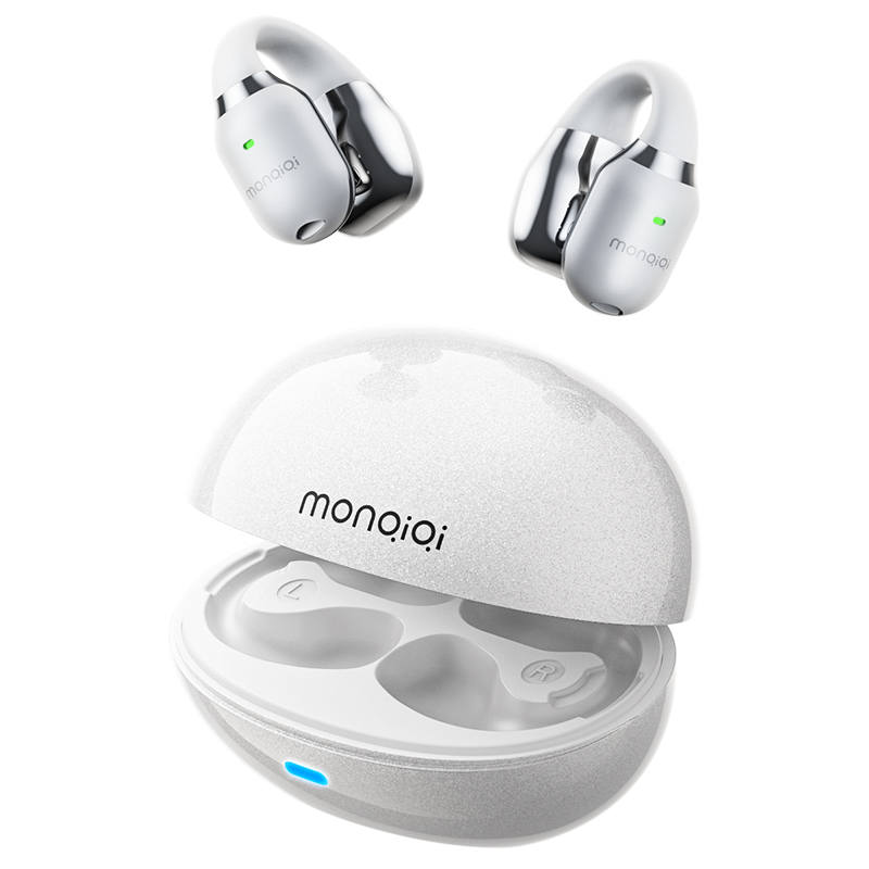 MONQIQI Bone Conduction Concept Bluetooth Headphones Open Wireless Ear Clip