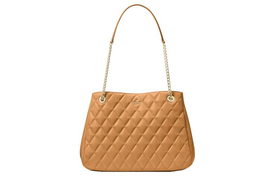 Kate Spade Smooth Quilted Leather Handbag, Shoulder Bag Women's Lifting Mousse Beige