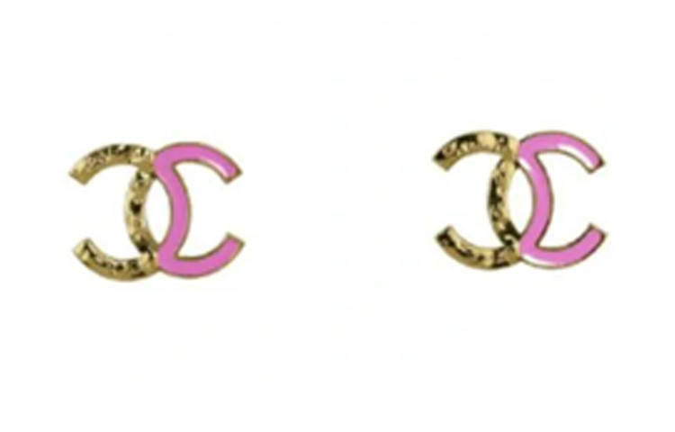 CHANEL CHANEL Stud Earrings Women's Pink