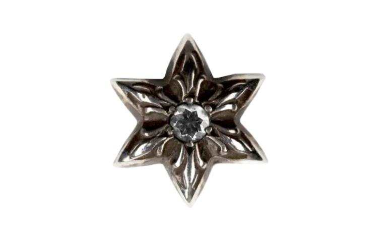 Chrome Hearts 925 Sterling Silver Stud Earrings Unisex Silver