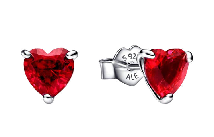 Pandora 925 Sterling Silver, Glass Stud Earrings Women's