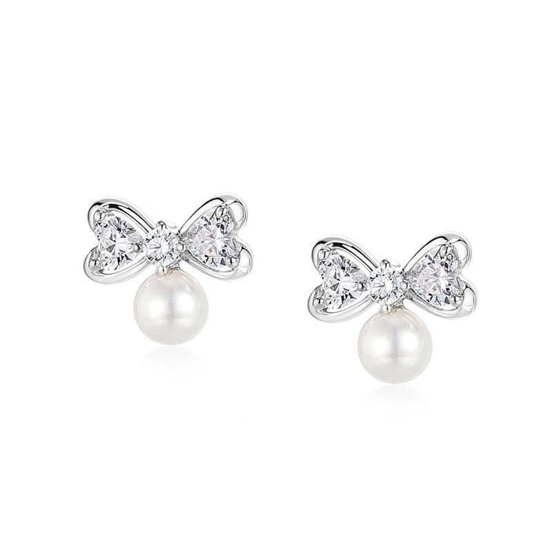 KADER S925 Silver Stud Earrings Women's Silver, Goddess Exclusive Festival Box