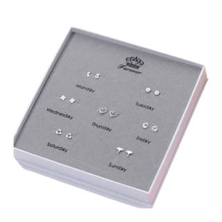 GAGA S999 Fine Silver Stud Earrings Women's