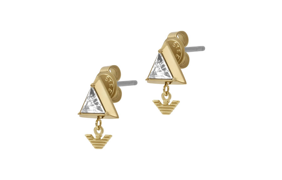 EMPORIO ARMANI Stainless Steel Stud Earrings Women's