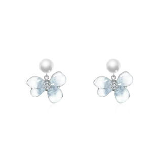 EUA Silver Stud Earrings Women's