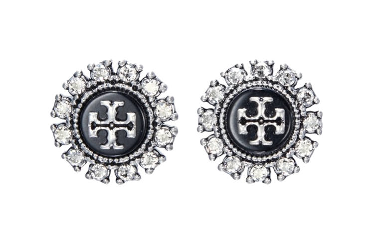 TORY BURCH TORY BURCH Stud Earrings Women's Silver/Black