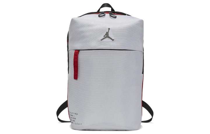 Jordan Jordan Polyester Computer Basketball Bag Backpack Regular Unisex White Gray