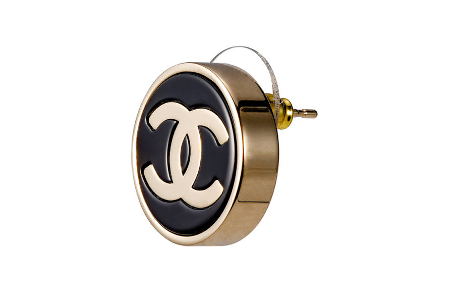 CHANEL CHANEL Stud Earrings Women's Black