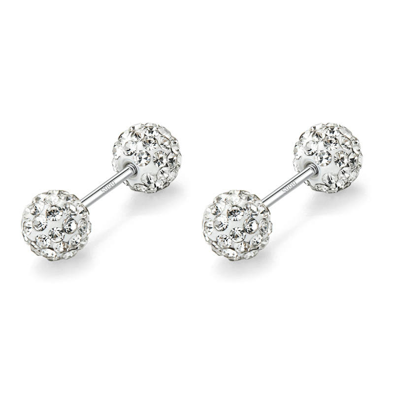 AGOVSKI S999 Fine Silver Stud Earrings Women's