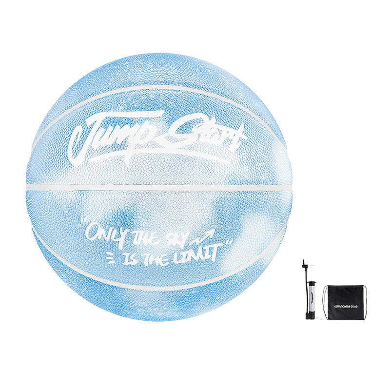 JRs Sky Collection Pu Basketball Sky Blue Gradient Size 7 Ball Training Unisex China Mainland Version