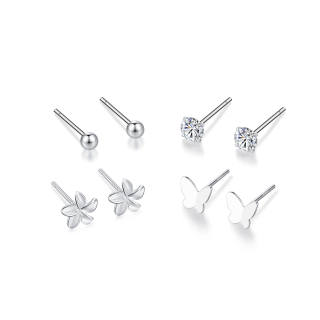 JUICY GRAPE S999 Silver Stud Earrings Women's