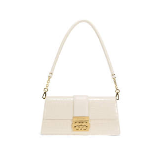 JELLYTOYBOY Cow Leather Violin Bag Shoulder Bag Regular Women's White