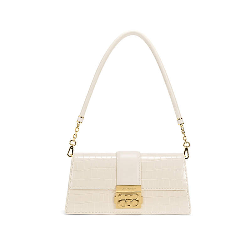 JELLYTOYBOY Cow Leather Violin Bag Shoulder Bag Regular Women's White