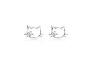 WANLIACC S999 Fine Silver Stud Earrings Women's