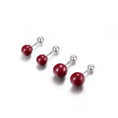 AWD 999 Fine Silver Stud Earrings Women's