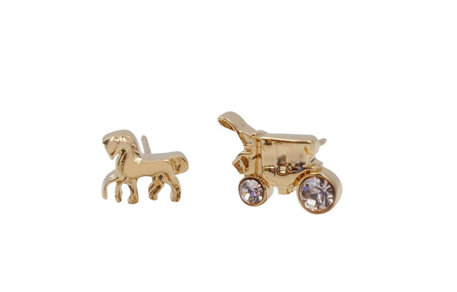 COACH COACH Alloy Stud Earrings Women's Gold