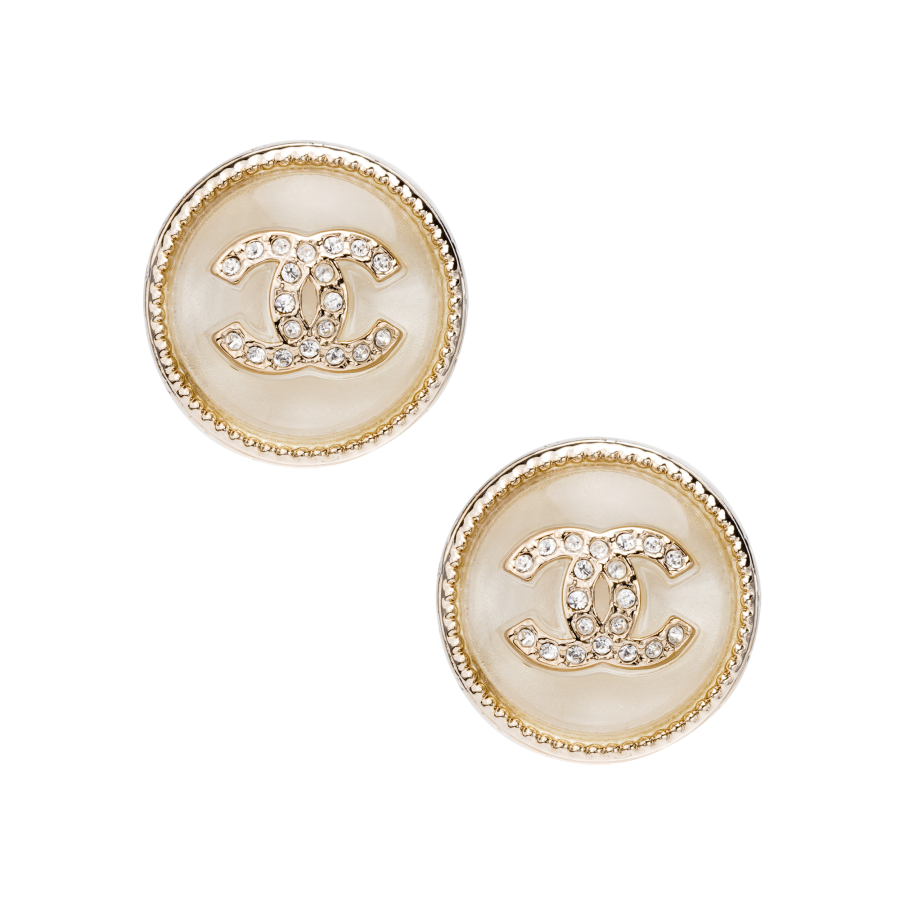 CHANEL CHANEL Metal Stud Earrings Women's Gold