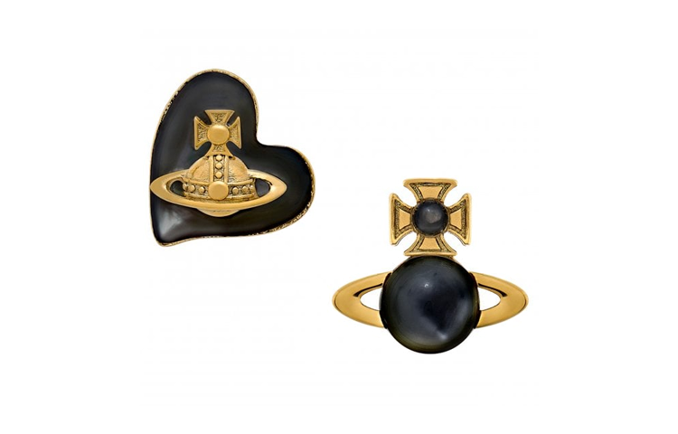 Vivienne Westwood THOMASINA Brass Stud Earrings Unisex Gold