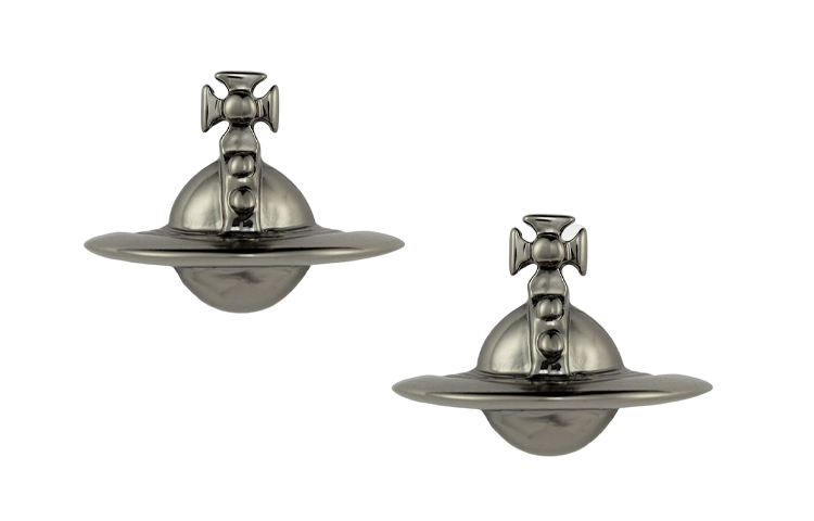 Vivienne Westwood Brass Stud Earrings Women's Dark Gray