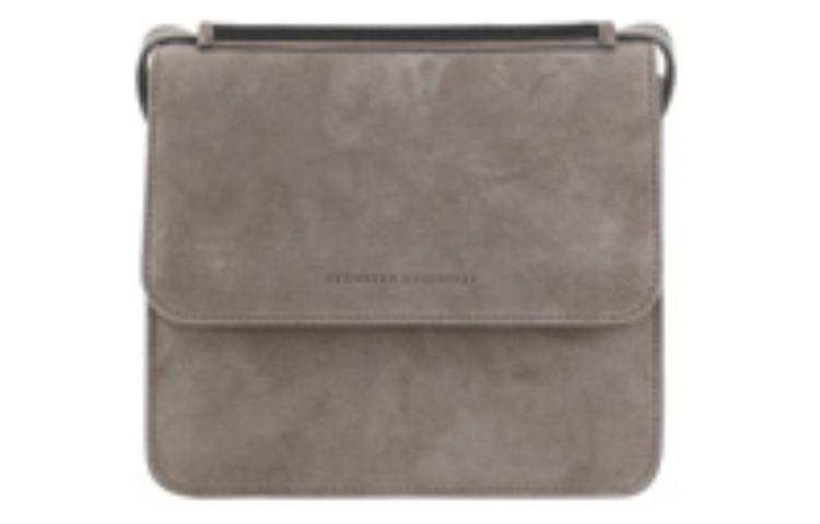 Brunello Cucinelli Calfskin Crossbody Bag, Shoulder Bag Women's Gray