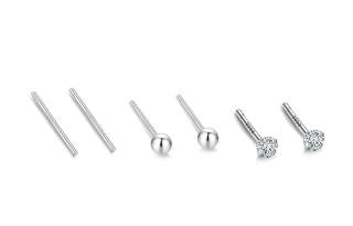 ERROR Sterling Silver Stud Earrings Unisex