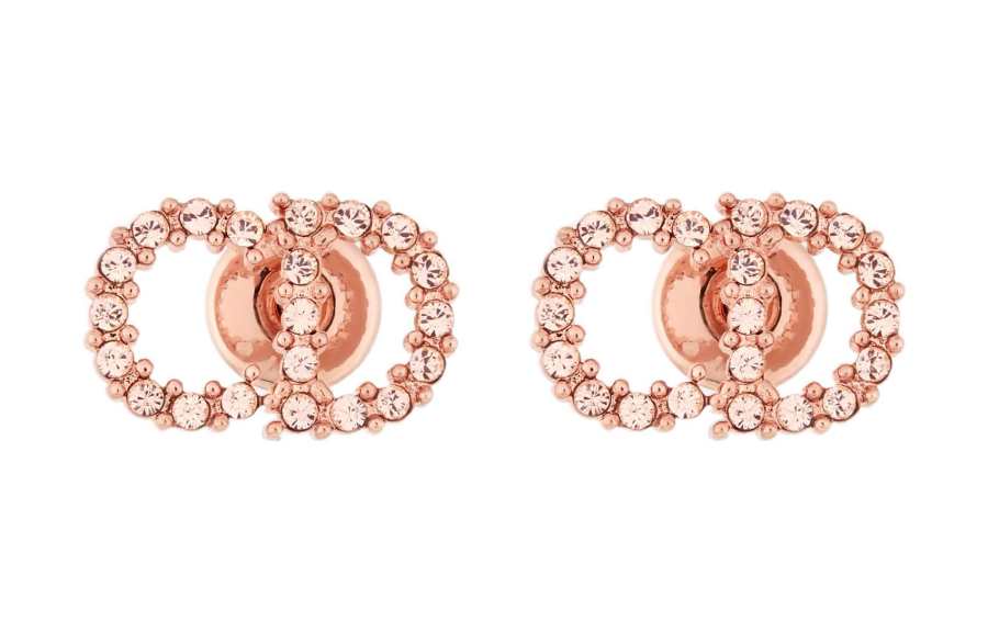 DIOR DIOR Stud Earrings Women's Rose Gold