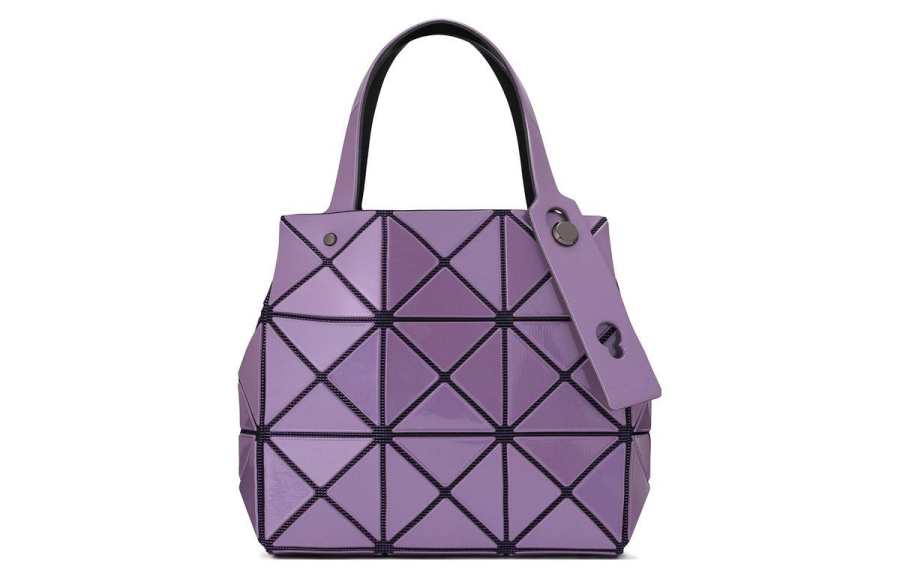 ISSEY MIYAKE CARAT Nylon Tote Bag, Shopping Bag, Handbag Women's Purple