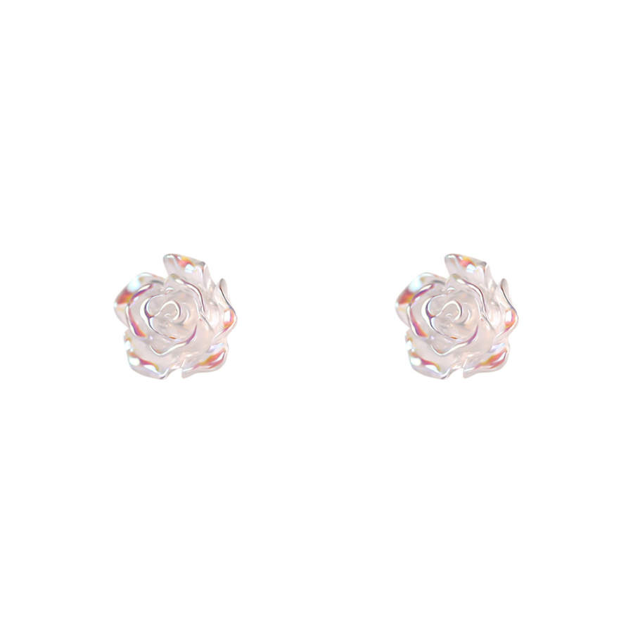 DJIN 925 Sterling Silver Resin Stud Earrings Women's