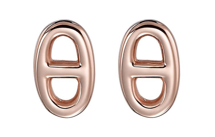 HERMES HERMES Farandole Karat Gold Stud Earrings Women's