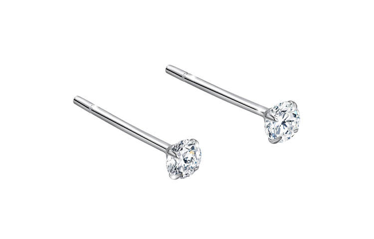 QIMEILA 999 Fine Silver Stud Earrings Unisex