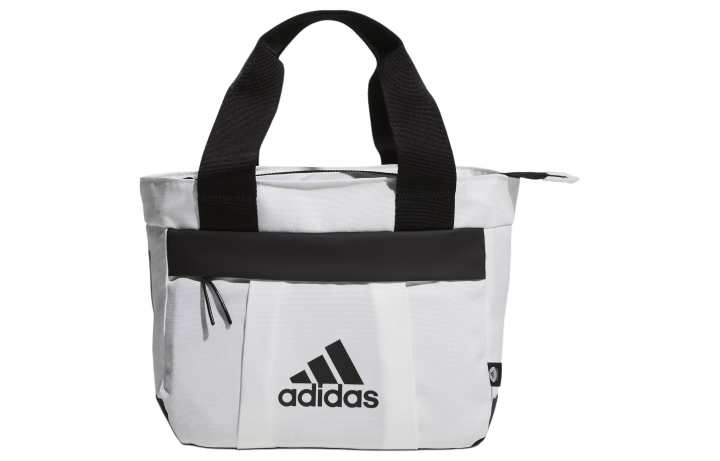 Adidas Adidas Recycled Polyester Plain Weave Fabric Handbag Men's White & Black