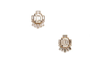 Golden Goose Brass, Faux Crystal Stud Earrings Women's Gold