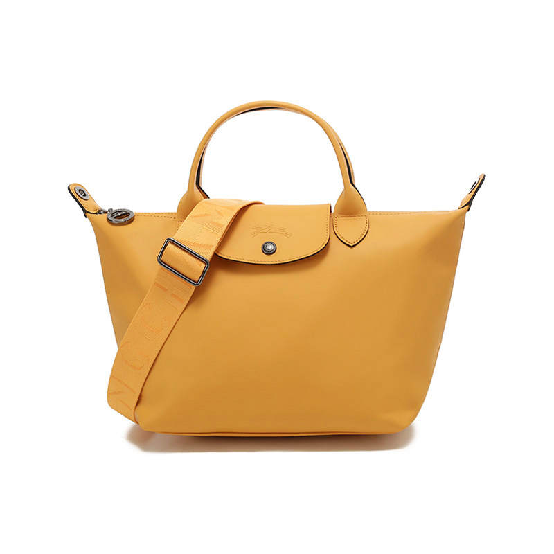 LONGCHAMP Nylon Dumpling Bag, Shoulder Bag, Crossbody Bag, Handbag Women's Almond Yellow