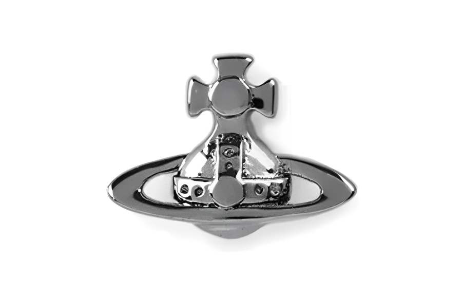 Vivienne Westwood Brass Stud Earrings Men's Gunmetal Gray